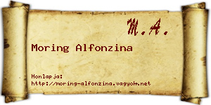 Moring Alfonzina névjegykártya